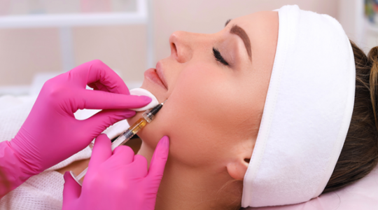 lady having botox treatment